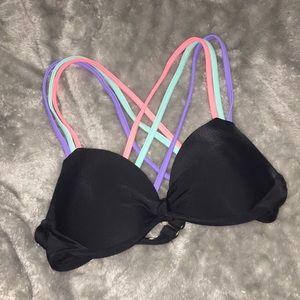 Cross-Back Push-Up Bikini Top